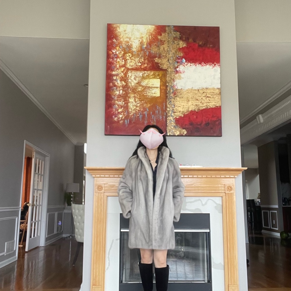 Sapphire Silver Grey Mink Coat